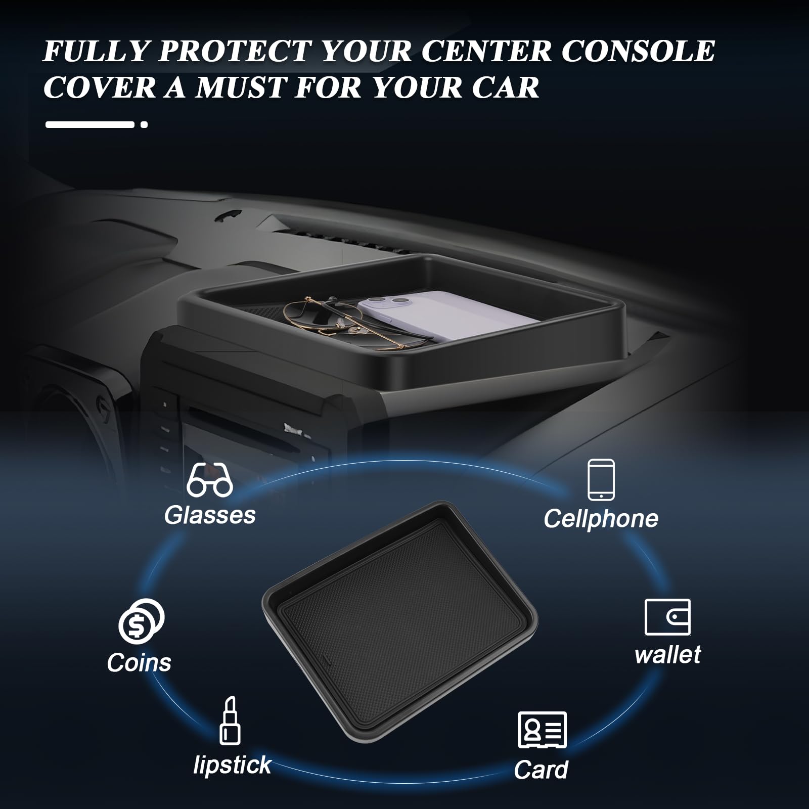 BIBIBO Scatola portaoggetti per cruscotto compatibile con Suzuki Jimny JB64 JB74 2018-2024, organizer per console centrale, organizer per console tablet Jimny JB74, accessori Jimny