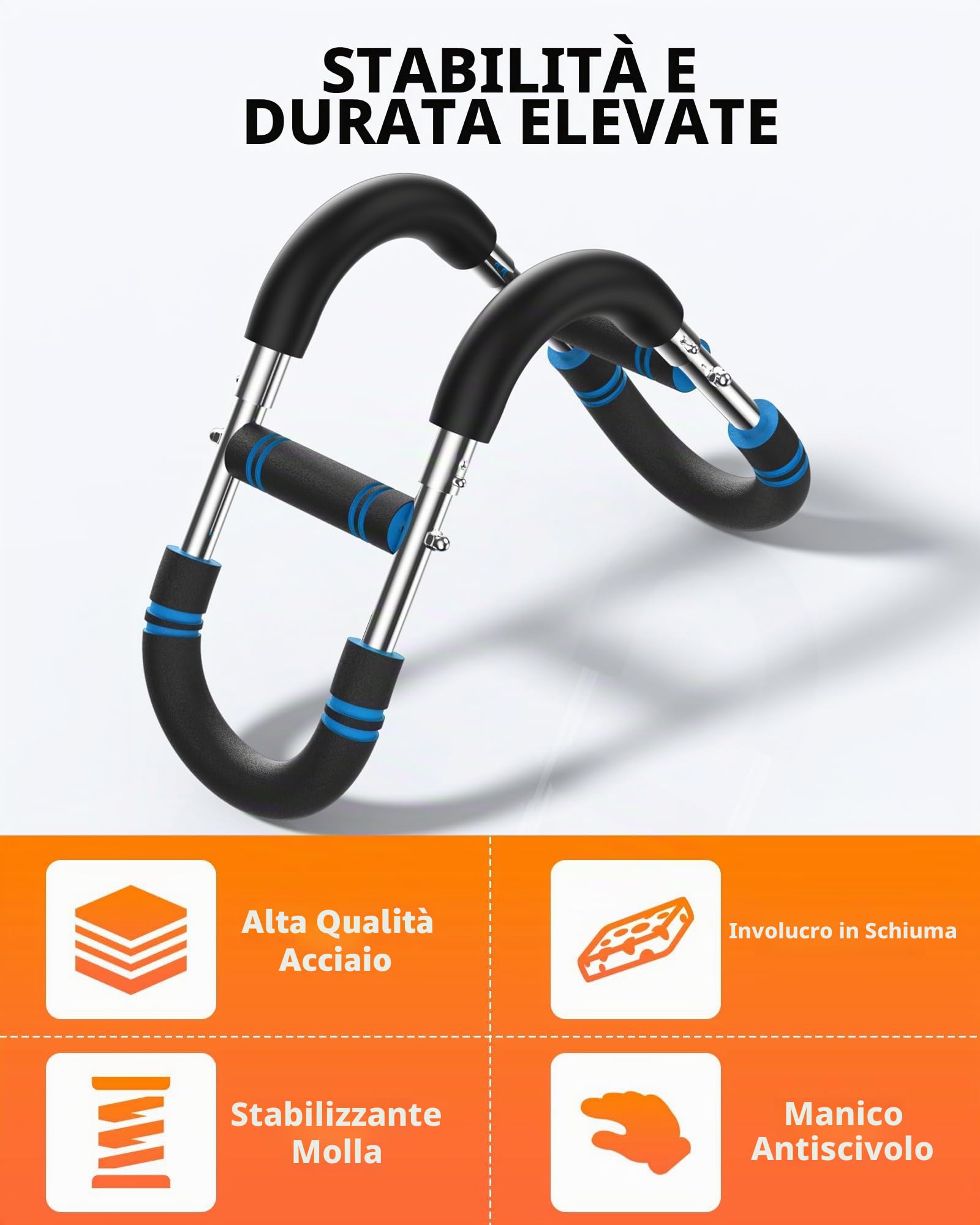 Twister Arm Exerciser, Barra di Allenamento a Molla a Resistenza Regolabile per l'allenamento Muscolare di Petto, Braccia, Spalle e avambracci, Attrezzatura Portatile per Il Fitness Domestico