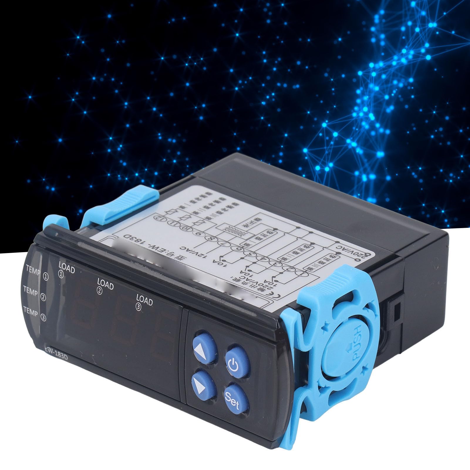 Kit Termostato con Relè Riscaldamento, Uscita 3 Vie AC220V,
