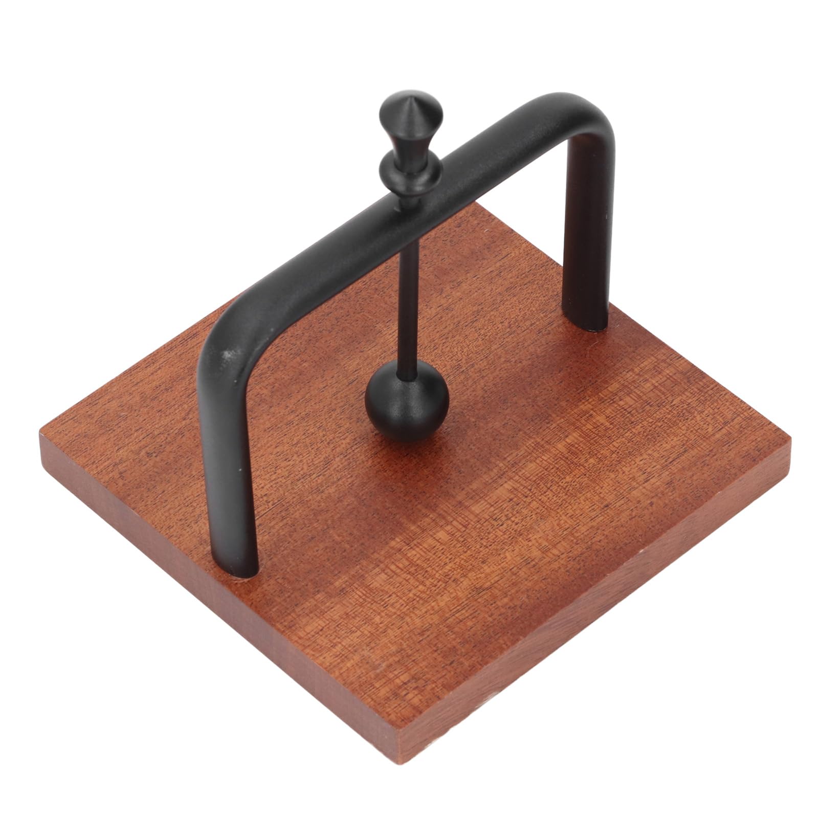 Serviettenhalter mit Hebeball, Massivholzbasis, Metallgestell, eleganter Serviettenspender für Zuhause, Restaurant, Café, langlebig, robust, kompakte Größe 14 x 14 x 14 cm (Black)