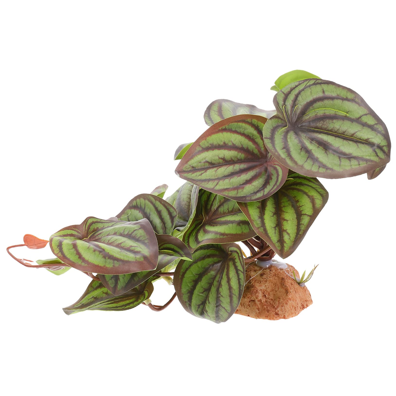 Angoily Lot De 4 Accessoires pour Aquarium De Reptiles Plantes en Résine Réalistes Faciles À Installer Décoration pour Terrarium