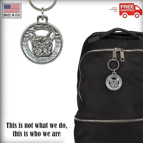 Miniatura 6 de Llavero de perro hecho a mano en anillo, 100 razas diferentes, peltre antiguo, fabricado en Estados Unidos