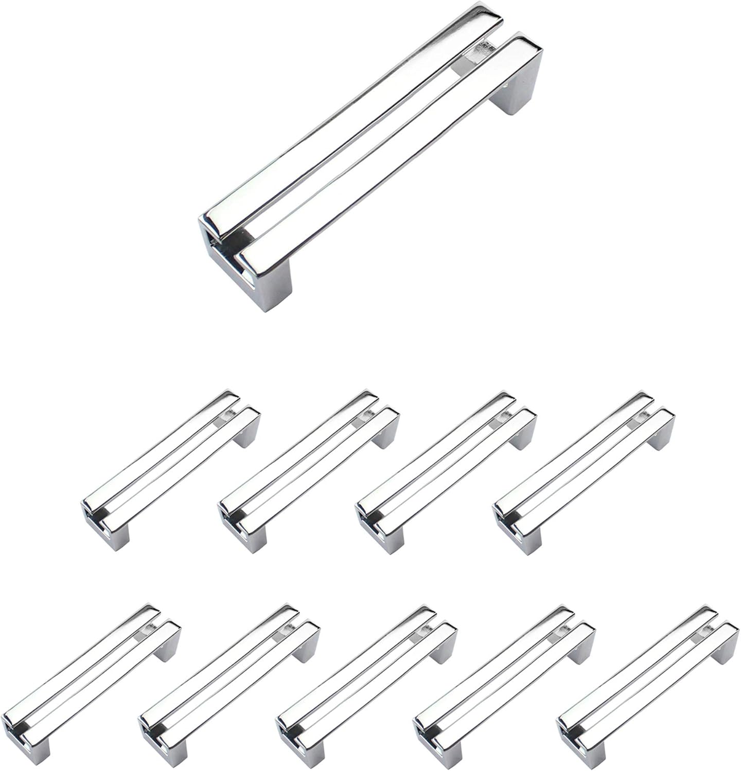 Dowell 10 Pack 3137 2-7/8" Zinc Alloy Drawer/Door Pull/Handle (Chrome - 3137 064 01-10 Pack)
