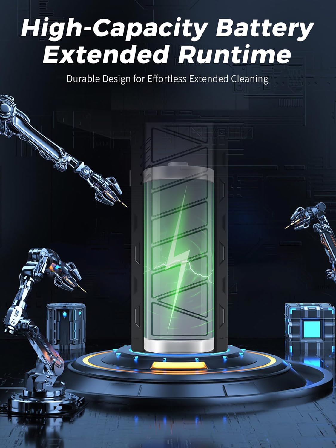 Compressed Air Duster Air Gun - Powerful Cordless Rechargeable 4-Gear Adjustable Air Blower with LED Lighting, for Computer, Keyboard, Car, Outdoor