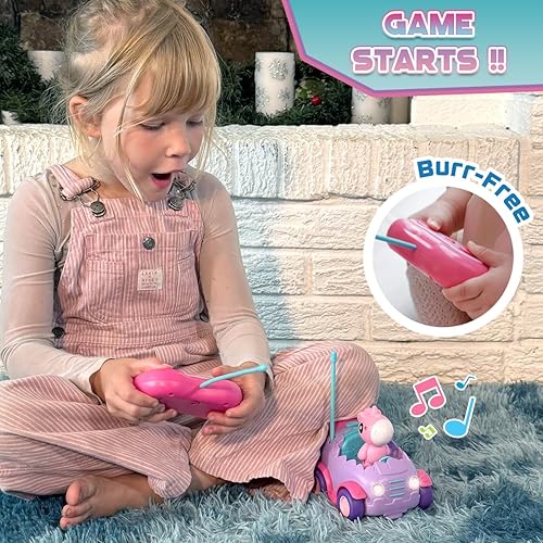 Miniatura 2 de Nueplay Coche de control remoto para niños pequeños de 2, 3, 4, 5 años, juguete eléctrico a control remoto con luz y música, juguetes para niños,