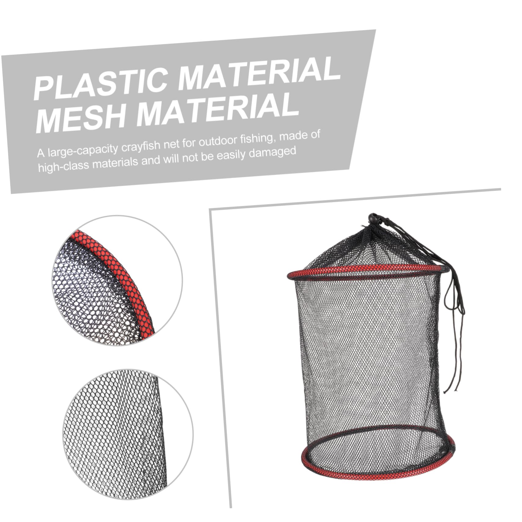 TOYANDONA Rete di protezione della pesca portatile Pond Net piccolo Pescare reti da pesca Spiaggia cesto in rete per pesci rete di protezione da pesca rete di gamberi plastica
