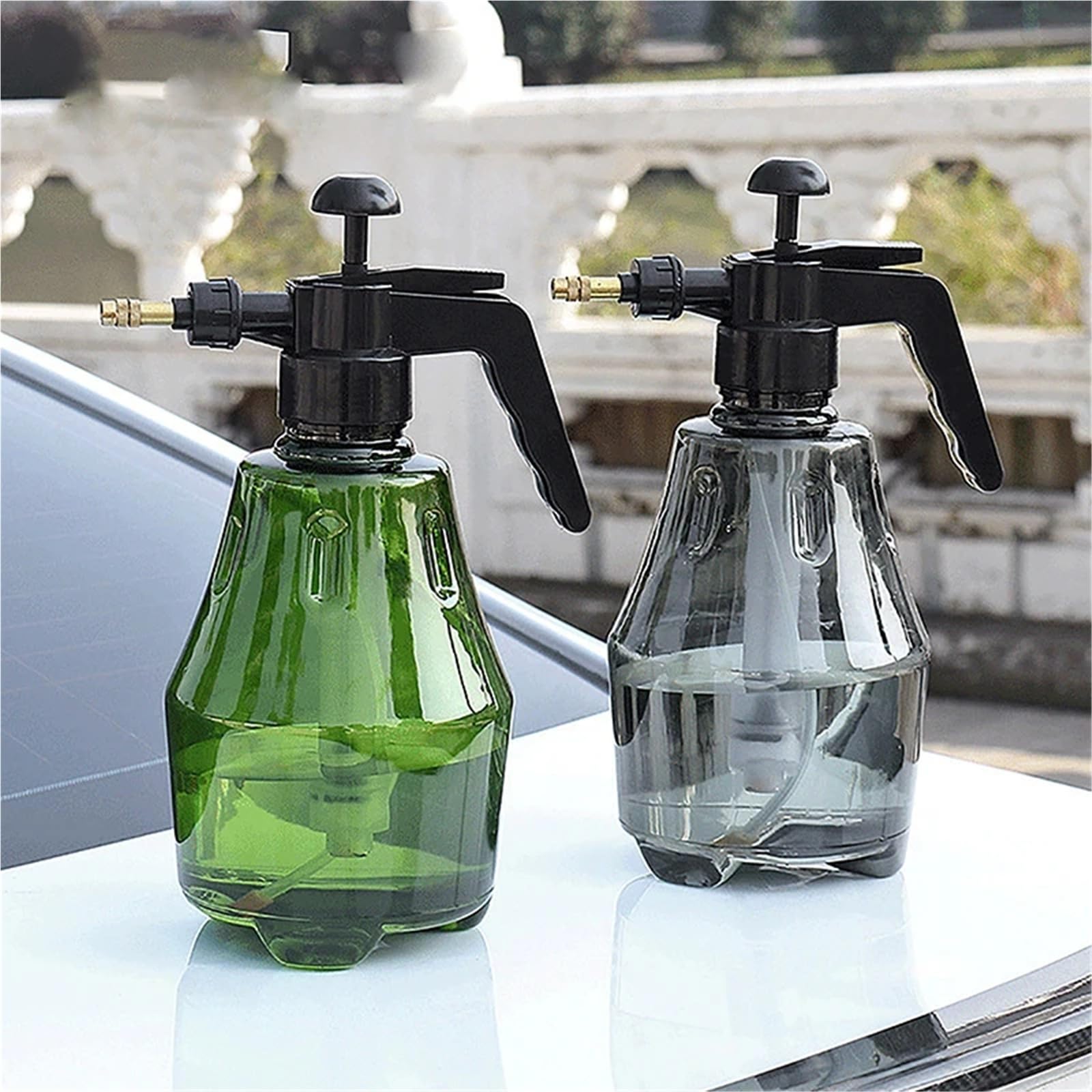 Spruzzatore a pressione manuale da 1,5 l, pompa ad aria, acqua giardino, irrigazione, attrezzi for l'irrigazione, spray Per Piante In Vaso, Giardino(A Gray)