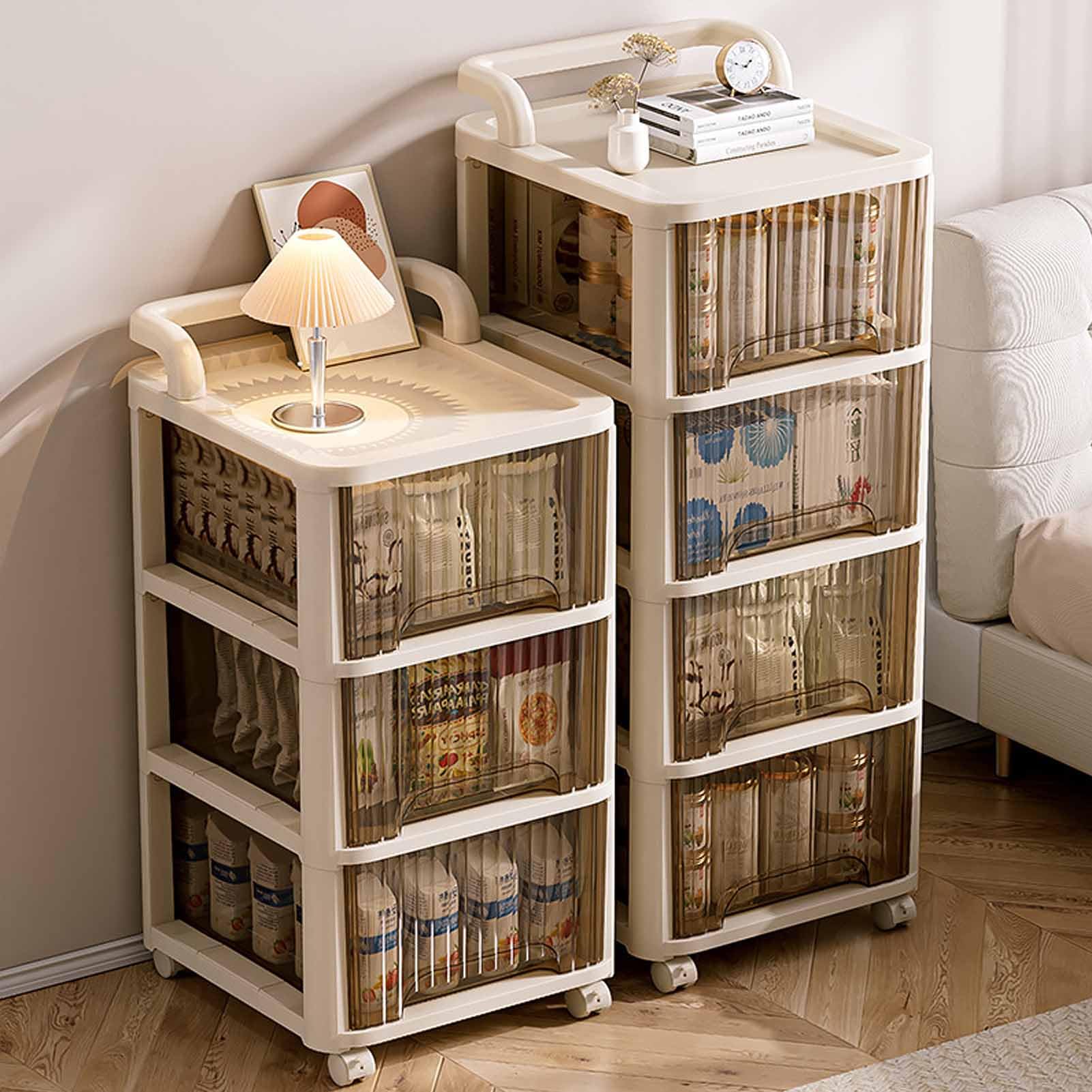 Amazon.com: 3 Tier Plastic Storage Bins, Box with Clear Drawers  display picture 1