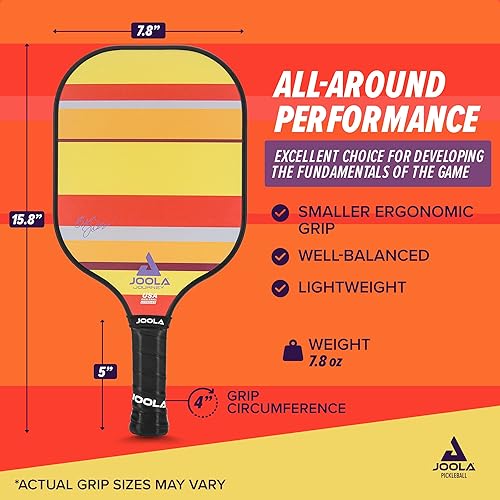 Miniatura 4 de JOOLA Pickleball Paddle Journey and Seneca Select Fiberglass or Carbon Fiber Surface Lightweight Paddles Control & Power Rackets for Beginners to
