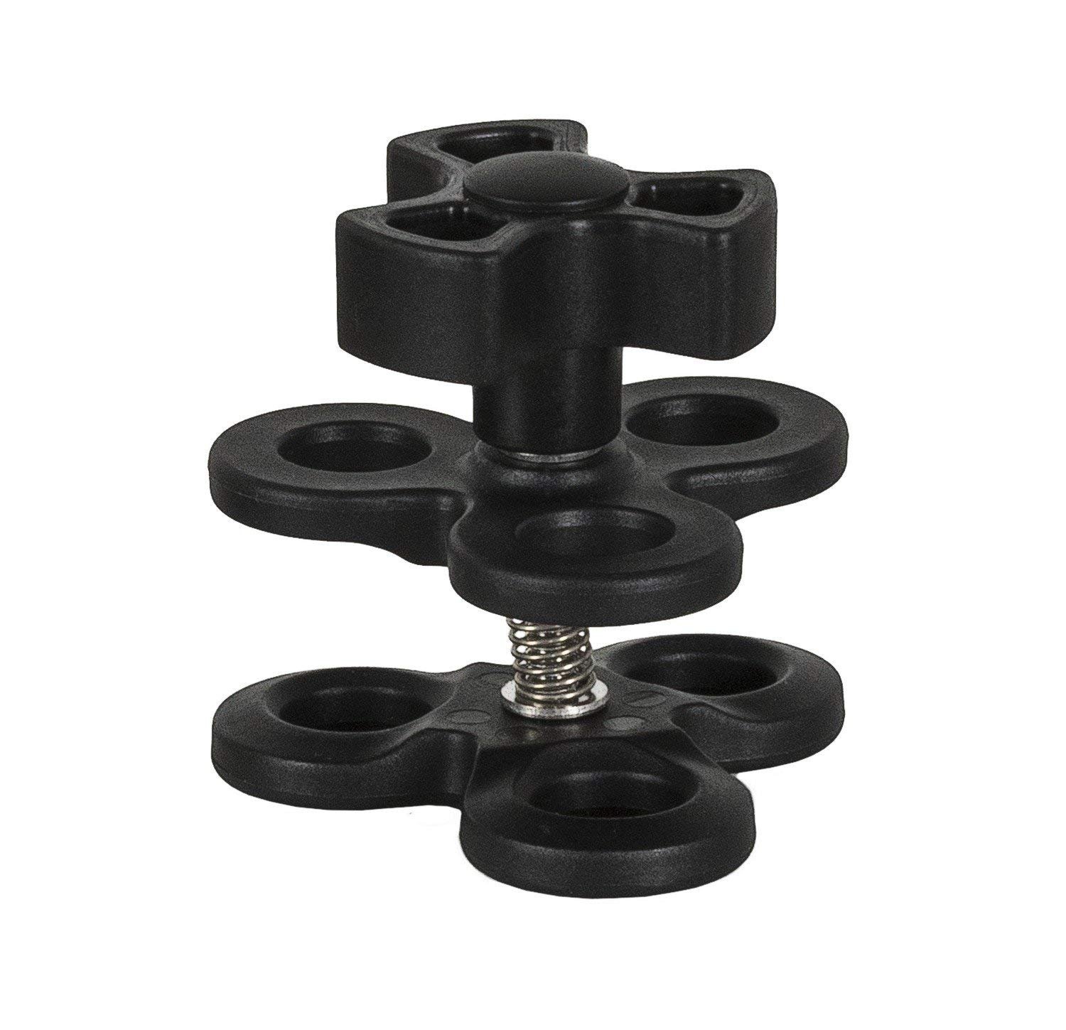 Pince DE Serrage 3 Voies pour Boules 25 MM Noire