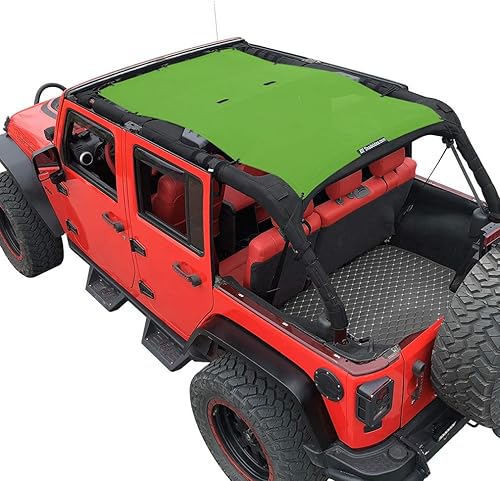Miniatura 69 de Shadeidea JK - Funda para techo de malla suave compatible con Jeep Wrangler JKU (2007-2018) - Bloqueador UV contra el ruido del viento - Garantía