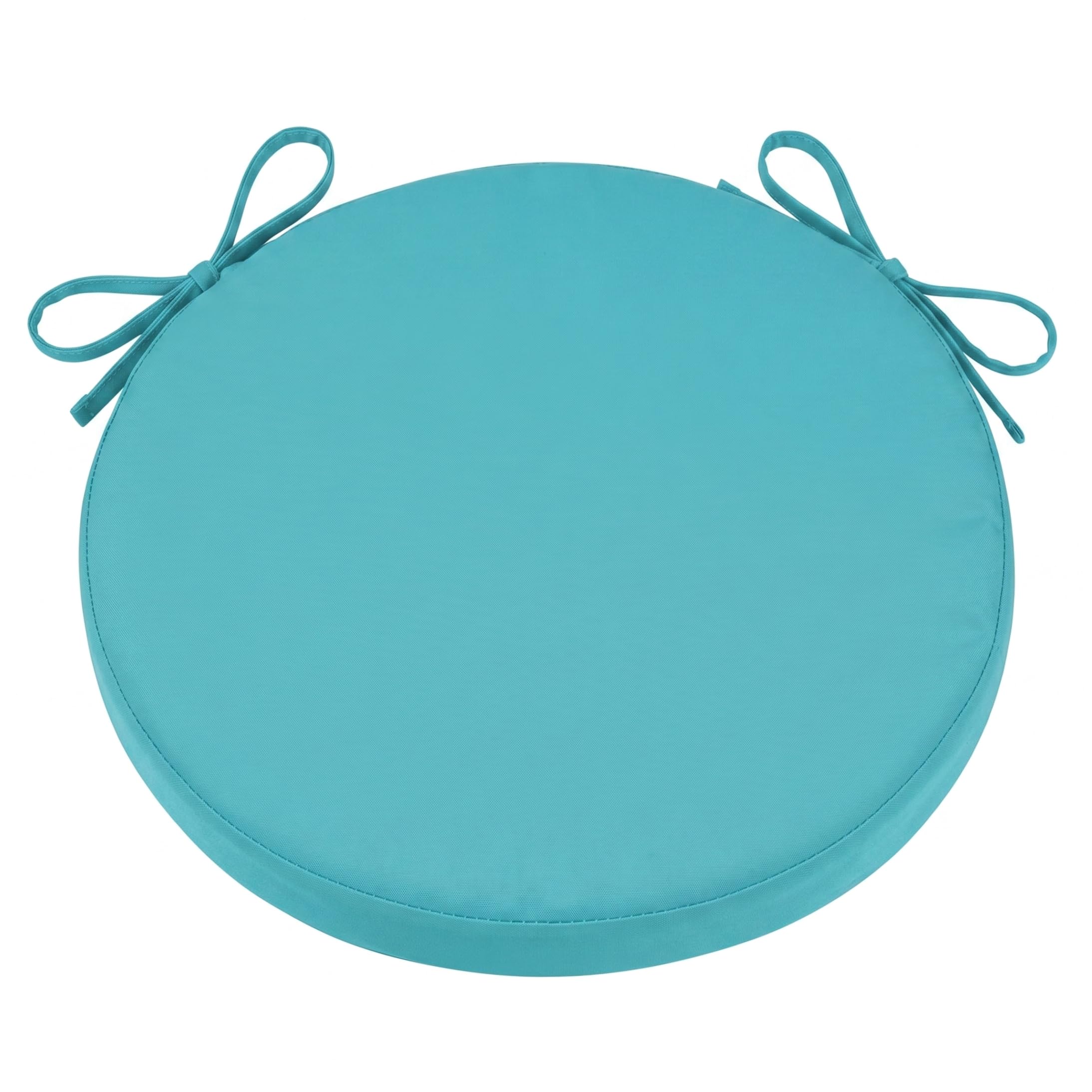 Ginwrek Round Outdoor Cushions Round Outdoor Chair Cushions, Waterproof Bistro Chair 15in Fade-Resistant High-Resilience Sponge Pad for Garden, Blue