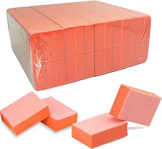 MARYTON Mini Nail Buffer Blocks 80/100 Grit, 130 Pack for Acrylic & Gel Nails - Professional Buffing for Smooth Manicures