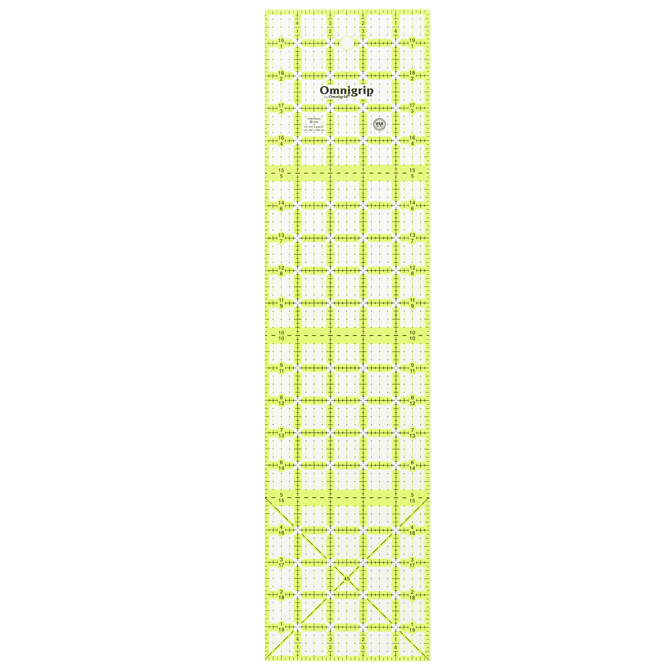 Omnigrid RN520 Omnigrip 5in x 20in Rectangle Ruler, None