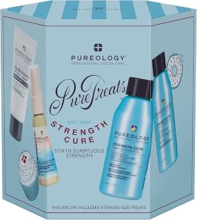 Pure Treats Strength Cure Mini Kit - Sulfate-Free Repairing Shampoo, Conditioner, Color Fanatic Leave-In Conditioner & Color Fanatic Top Coat Sheer for Damaged Hair