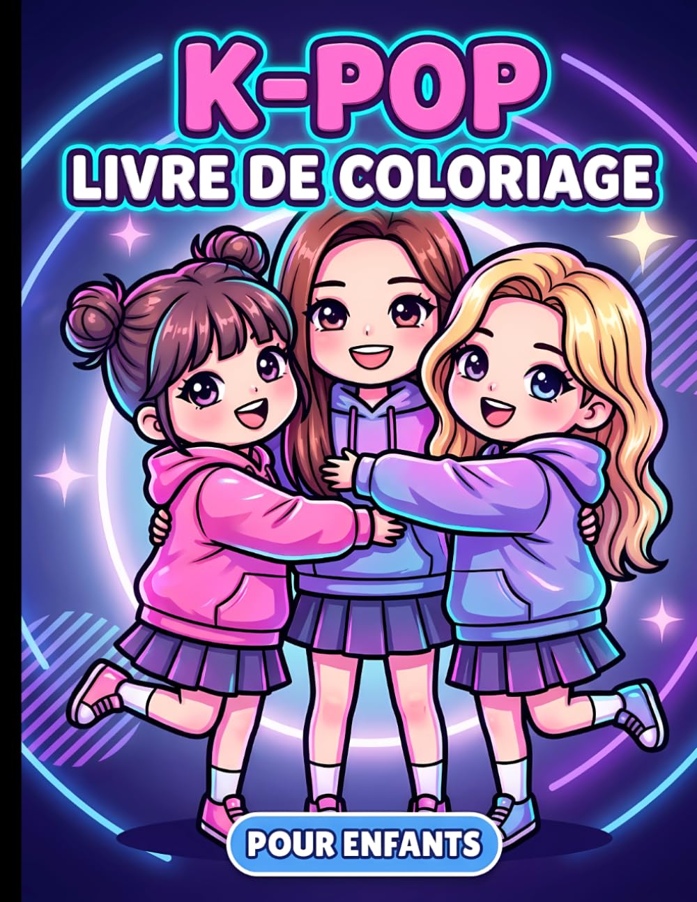 Livre de coloriage K-Pop: Plus De 60 Personnages Adorables Aux Tenues Tendance Pour Enfants, Adolescents Et Fans De Tous Âges