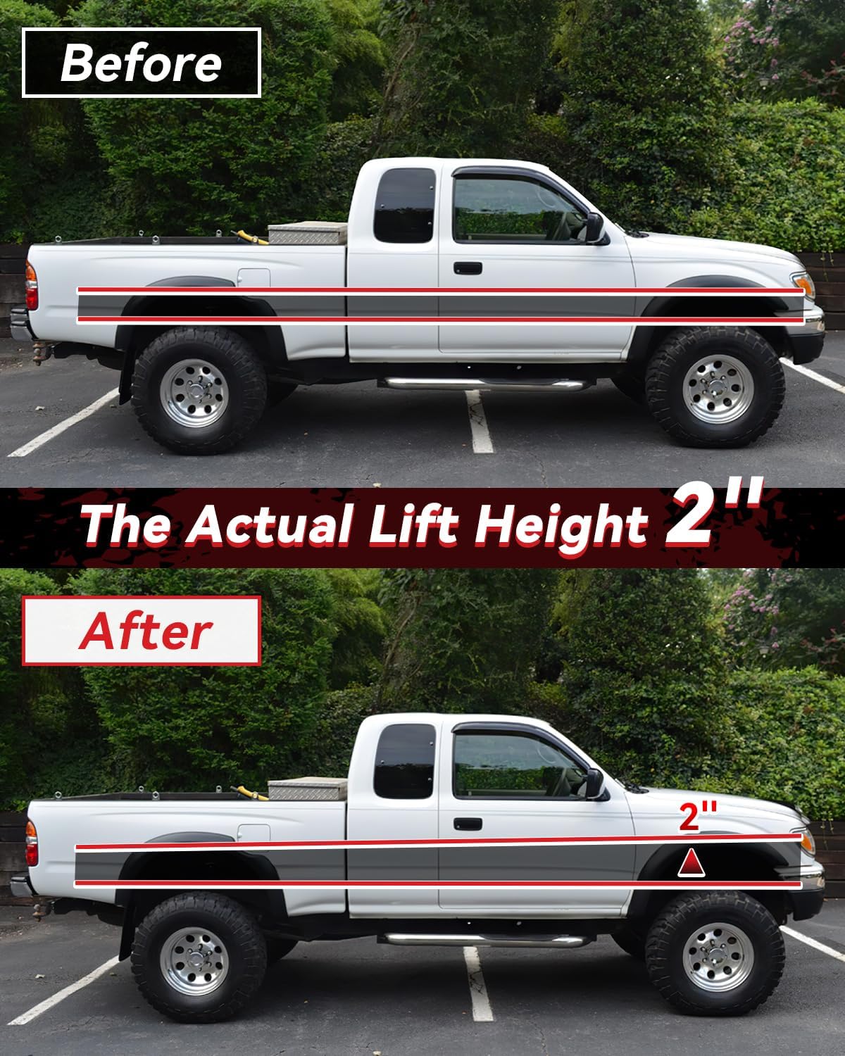 2" FRONT Leveling Lift Kit for 1995-2004 TACOMA 4 RUNNER,2 inch Forged Front Strut Spacers Leveling Kits