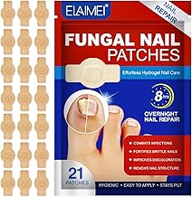AOOWU Nail Repair Patches, 21 Pieces Fungal Patches for Nails, Fungus Toenails, Antifungal Nail Treatment, for Repairing Split Nails, Strengthening Nails