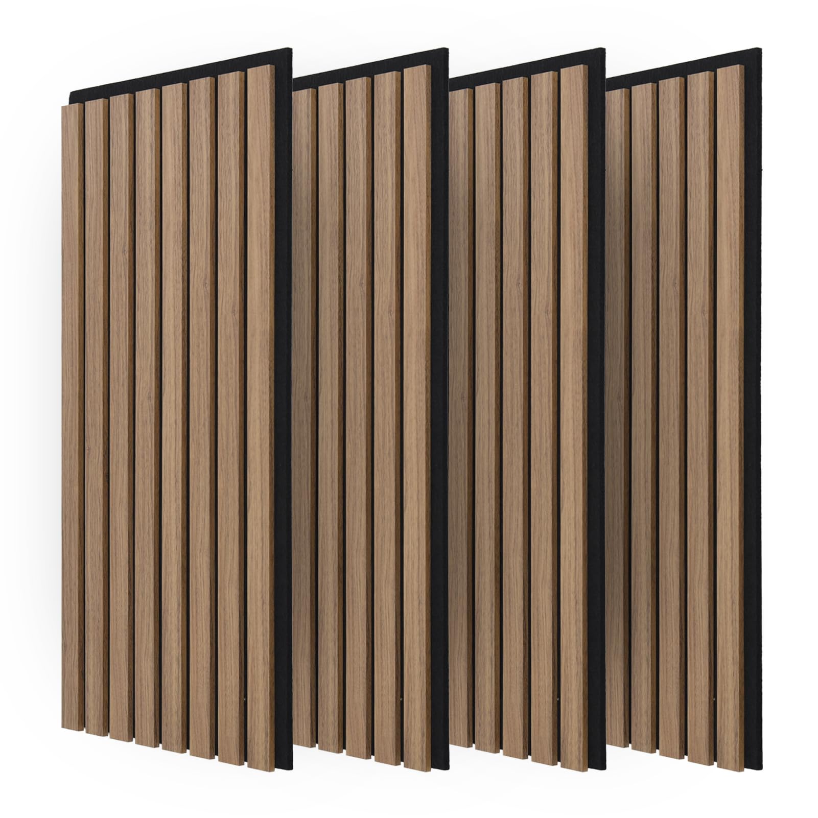 Art3d Panele akustyczne ciemny orzech, panele dźwiękochłonne 3D, fornir