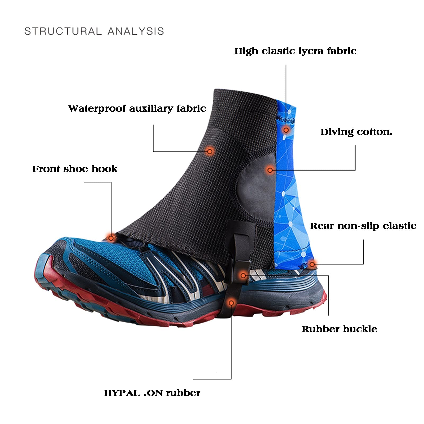 Guêtres De Jambe, Guêtres De Chaussures Légères Réglables, Bottes De Guêtres De Serpent Respirantes, Tissu en Polyester for l'escalade Et La Course À Pied en Montagne sur Neige(Vert)