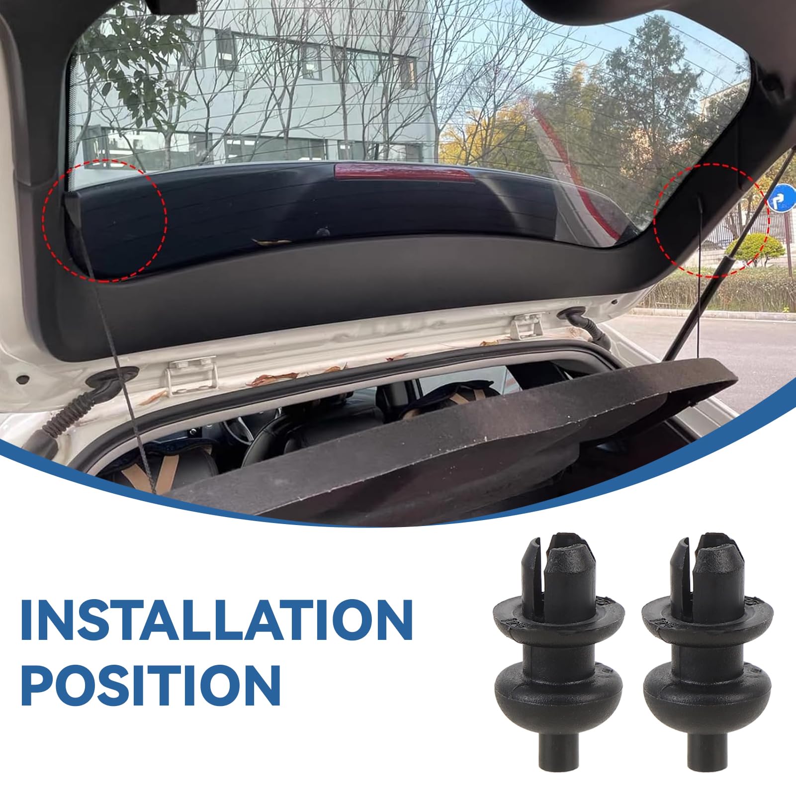 2PCS Trunk Parcel Shelf Tray Strap String Clip Plastic 699218 Rear Parcel Shelf Hook Clip for C2 C3 C4 Cactus DS3