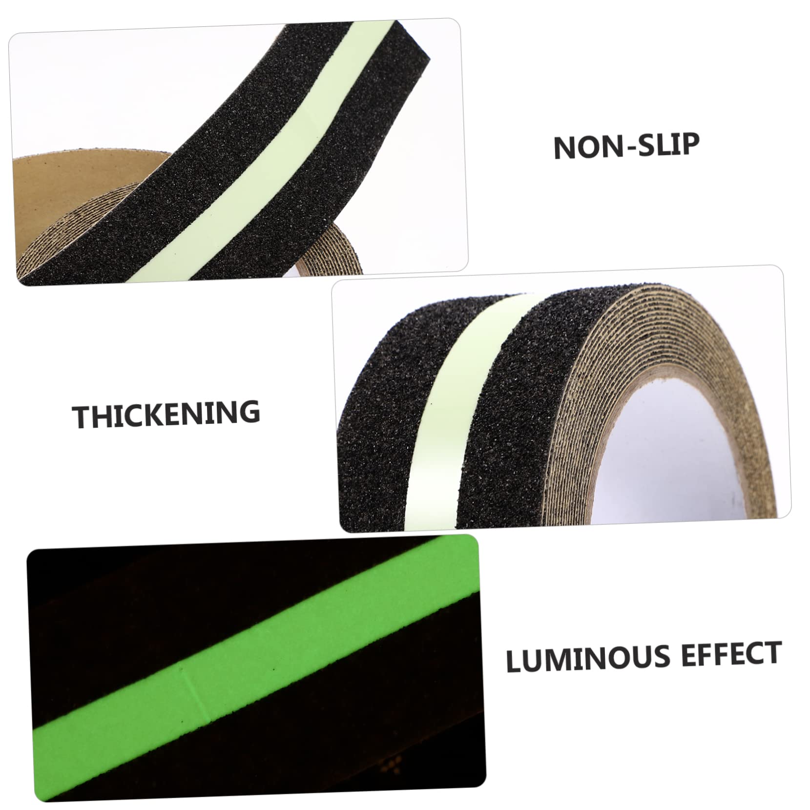 DOITOOL 2piezas Cinta Antideslizante Luminosa De Cinta Adhesiva De Seguridad Para Escaleras y Pasillos y Resistente La Abrasión Para Uso Interior y Exterior Advertencia y Visibilidad