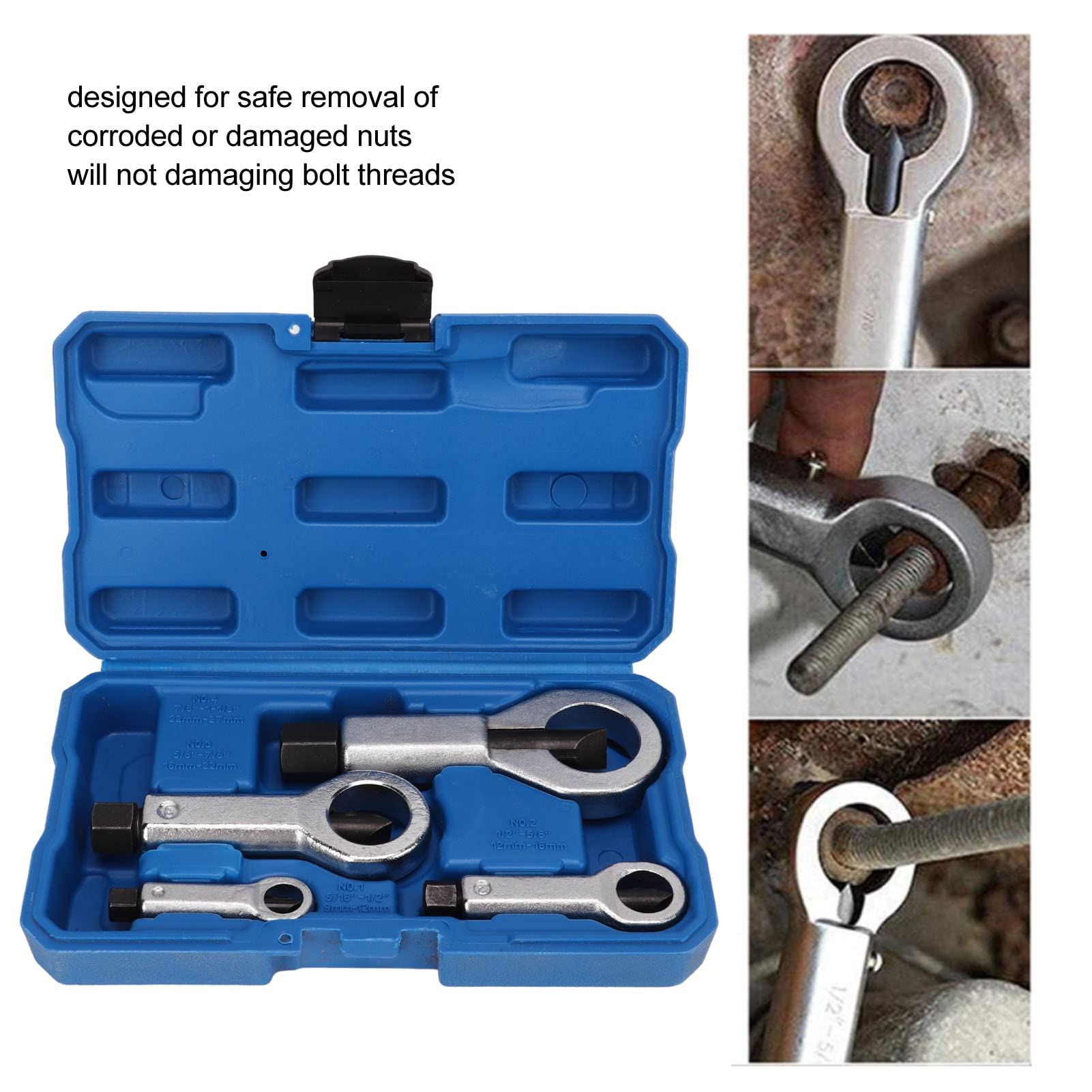 Hochleistungsanbieter -Nuss -Cracker- und Splitter -Werkzeugset - Effizienter Extraktor für kaputte und beschädigte Muttern ideal für Mechanik- und DIY -Projekte!