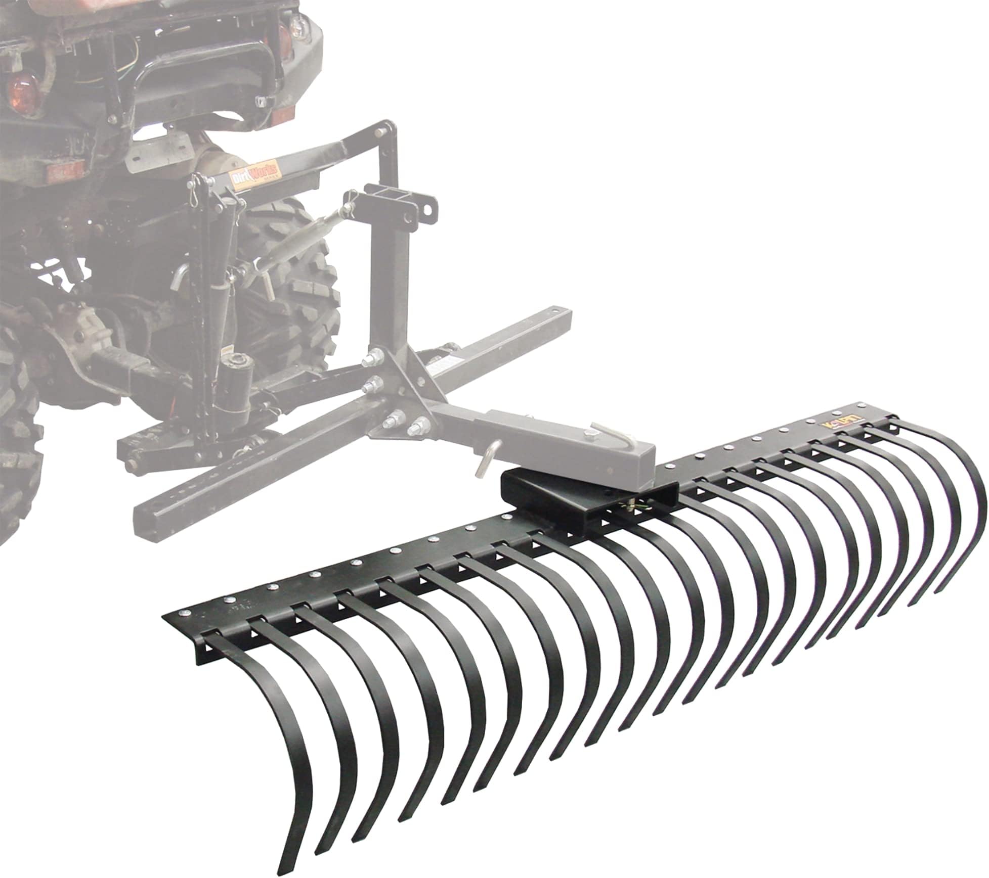 Kolpin 60-Inch Landscape Rake - LSR60, Black