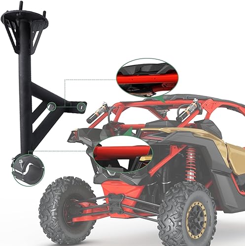 Miniatura 7 de NIXFACE Soporte para neumáticos de repuesto X3, soporte de montaje de neumático de repuesto para Can Am Maverick X3 X3 Max Turbo RR 2017-2023 -