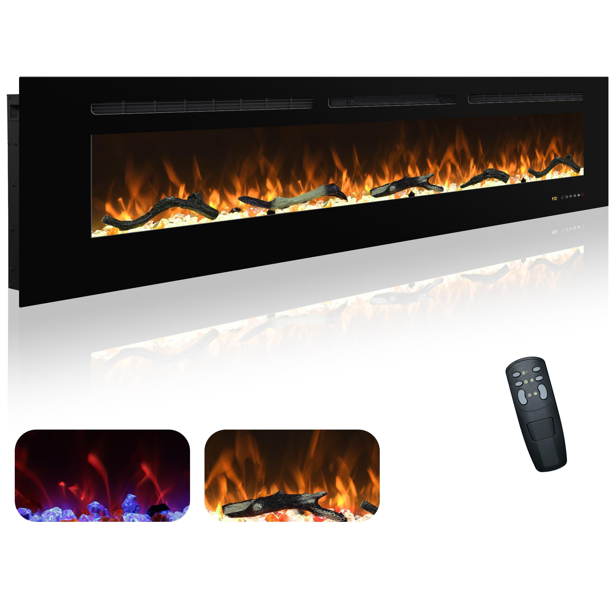 Oxhark Flame 65 inch Electric Fireplace