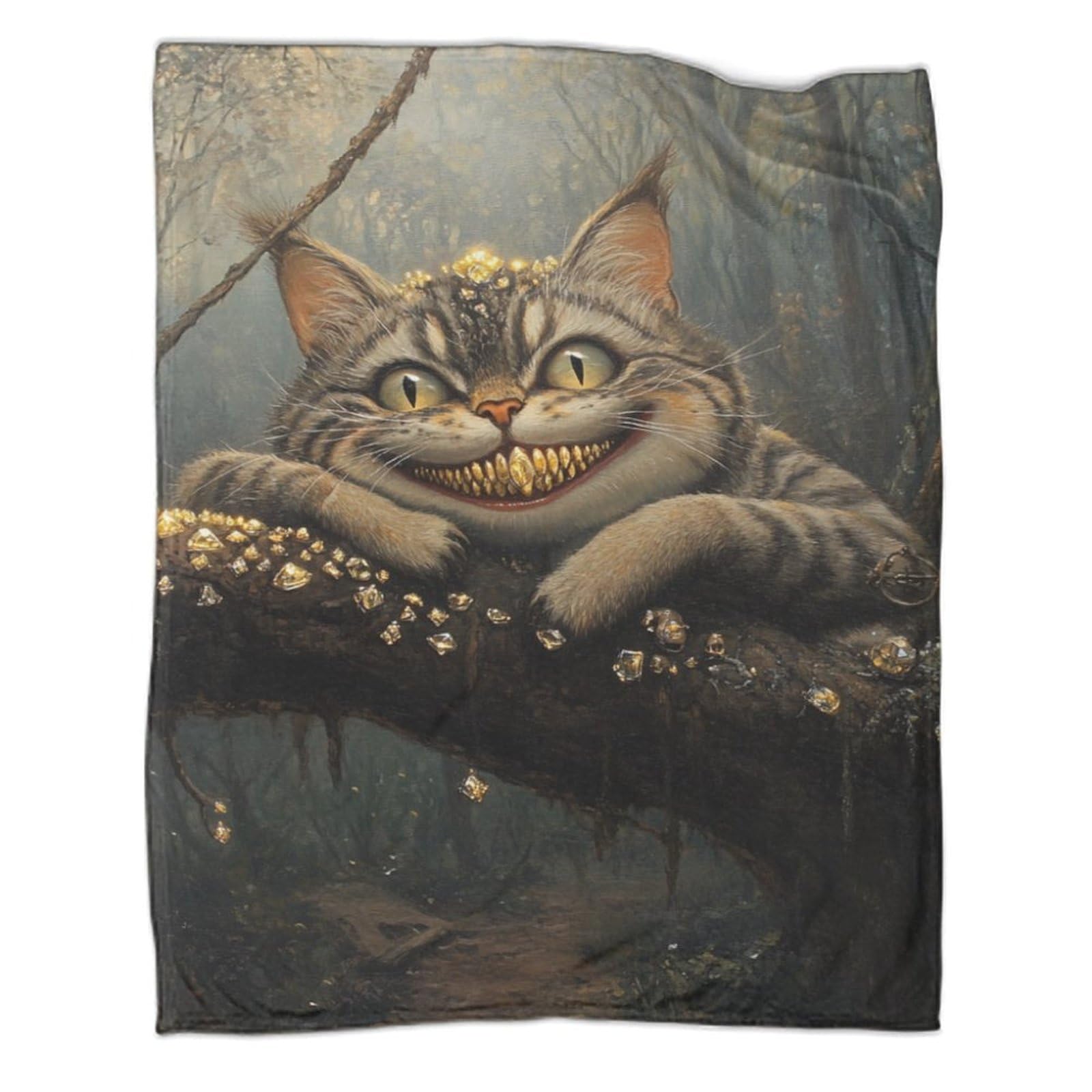 Couverture polaire Chat du Cheshire : dites adieu au froid avec cette flanelle douce 180x200
