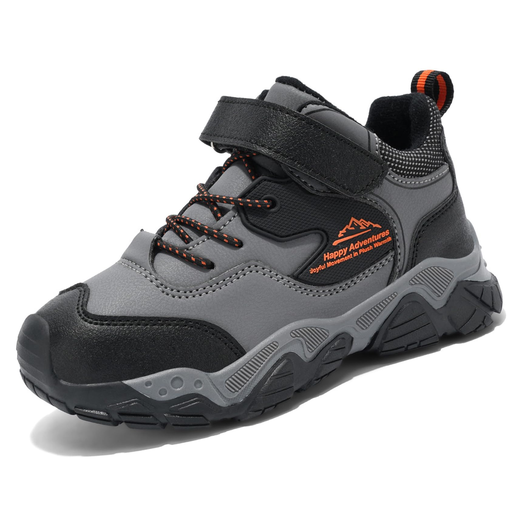 Botas de senderismo para niños, impermeables, para caminar, para exteriores, ligeras, para senderismo, camping, escalada, gris, 36 2/3 EU