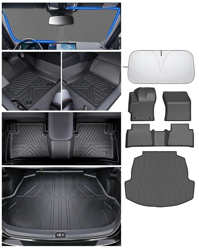 Kit de Tapetes Automotivos em TPE para Toyota Corolla Sedan 2020-2026 com Porta-Malas e Capa de Para-brisa, 5 Peças