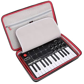 Co2CREA Hard Travel Case For AKAI Professional MPK Mini MK3/MPK Mini Play MK3 25 Keys USB MIDI Keyboard Controller