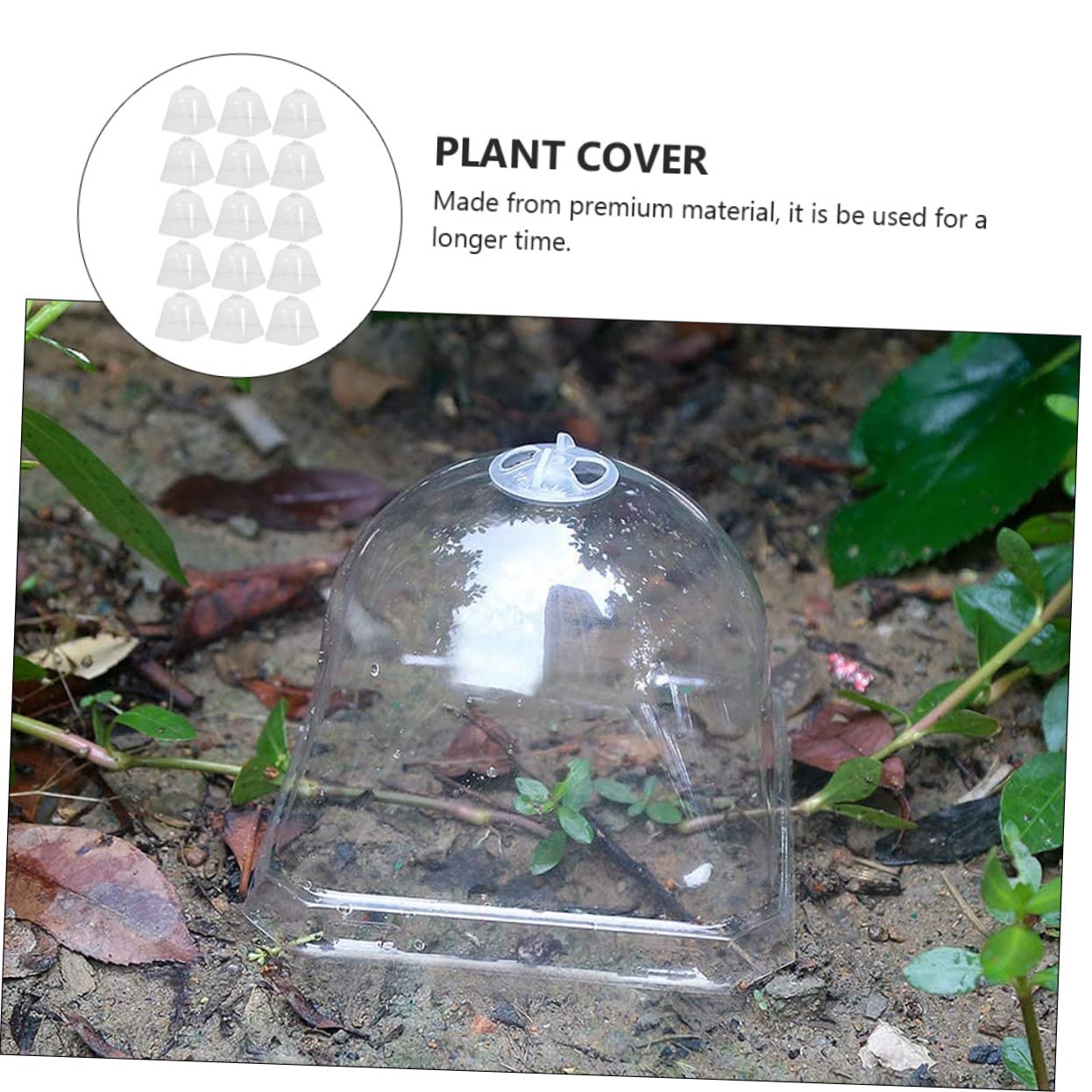 POPETPOP 60 osłonka na sadzonkę doniczkową małe terrarium mała kopuła klosza ogrodowego błyszczyk mały plastikowy pojemnik klosz z tworzywa sztucznego mini zakład