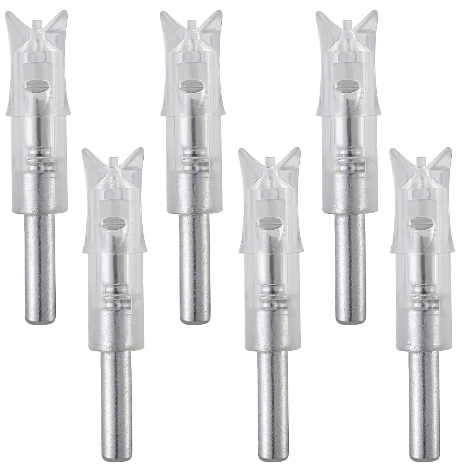 KEAUP 6PCS Lighted Nocks for Crossbow .300/7.62mm Inside Diameter Lighted Arrow Nocks for Archery Hunting (Strobe)