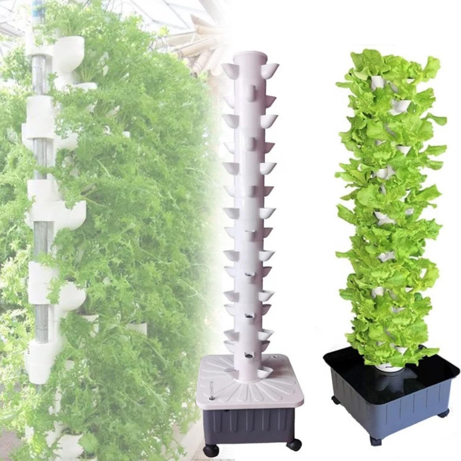Amazon.com : MOXAC 45Holes Hydroponic Grow Tower, Vertical
