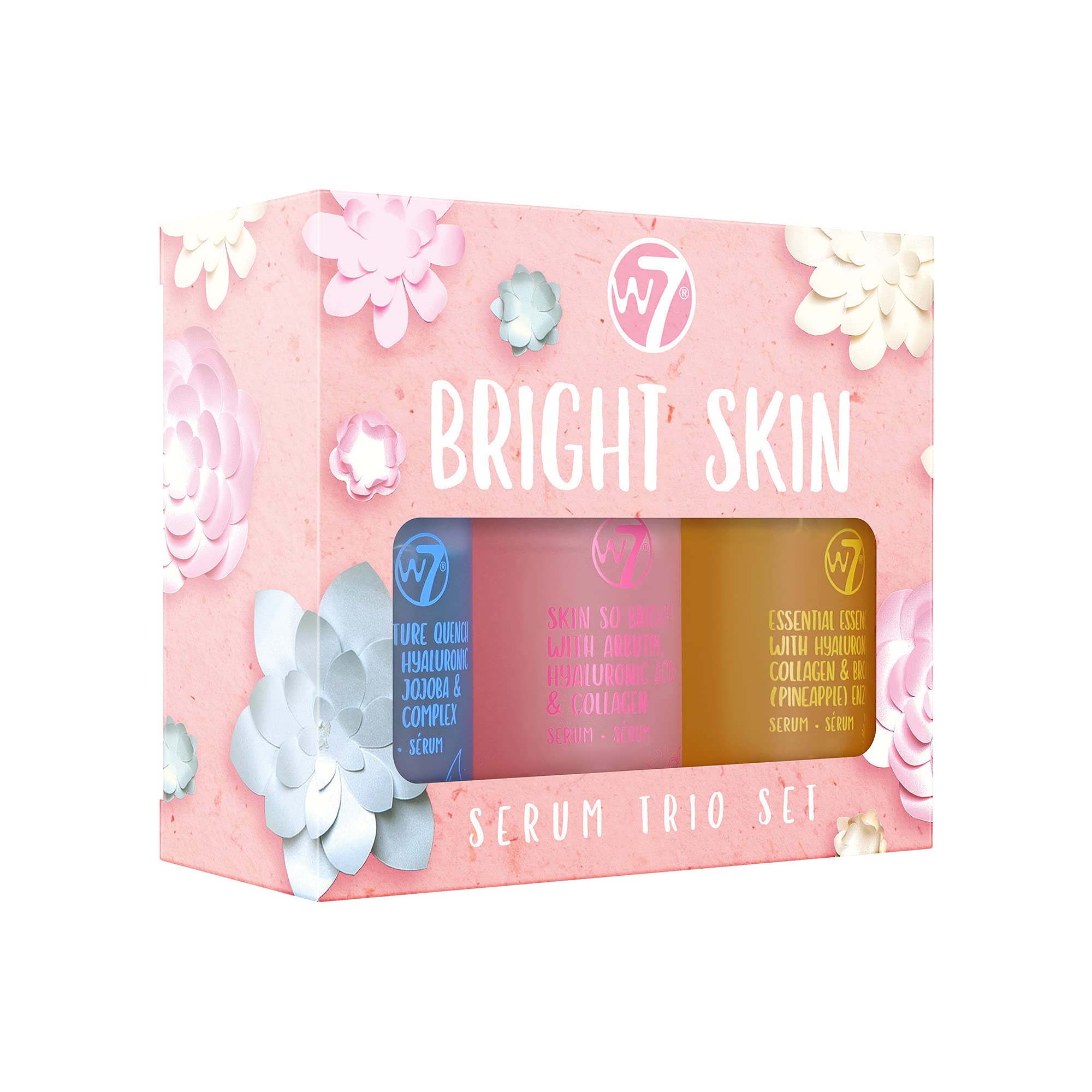 Buy W7 Bright Skin Trio Serum Skincare Set 3 Piece Face Serum Gift