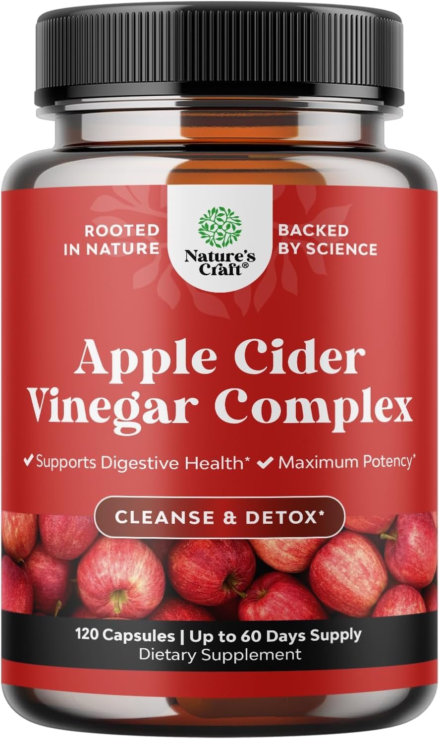 Apple Cider Vinegar Capsules - Digestive and Gut Health Support - 180 Count — Amazon image 9