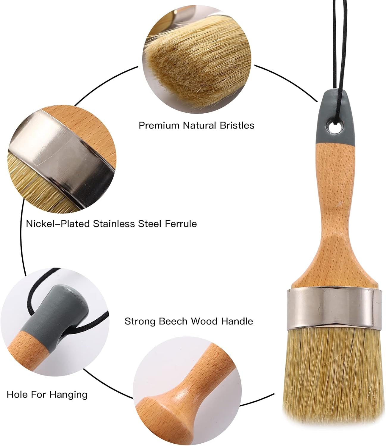 Chalk Wax Paint Brush 3 Pcs, Large Wax Brushes for Chalk Paint, Paint Tray Liner, 4 Inch, 22 Pack, Small Paint Tray, Disposable Paint Tray Liner,