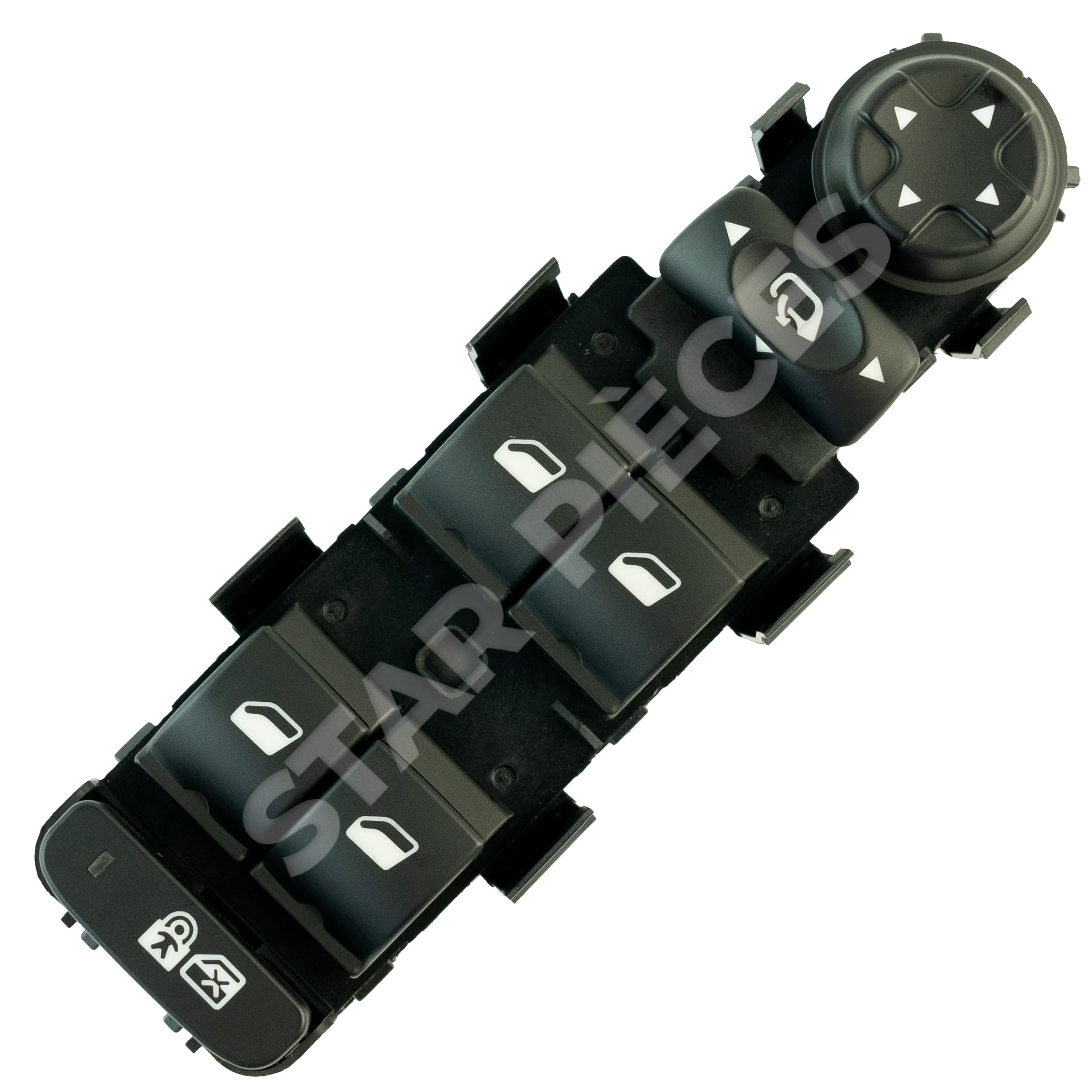 Comando Alzacristalli Anteriore Sinistro Per Citroën C4/C5/C8, Fiat Ulysse, Lancia Phedra, Peugeot 307/807 (2000-2014) – Con Regolazione Specchietti E Chiusura Retrovisori