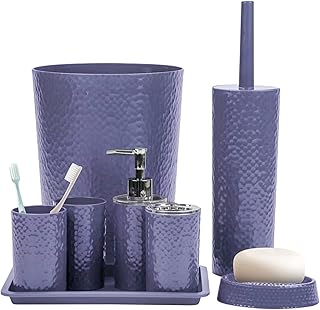 Rosewill Bathroom Accessories 8-Piece Set – Trash Can, Toilet Brush with...