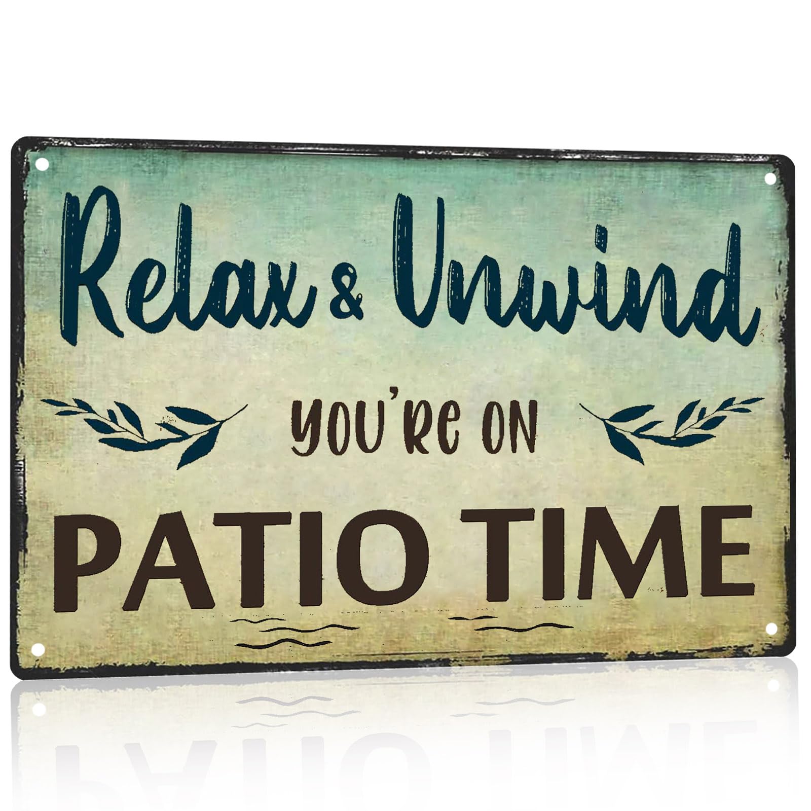 Outdoor Patio Wall Decor Patio Signs For Outside Porch Signs Outdoor Backyard Decorations Welcome Hanging Sign Relax Unwind You're On Patio Time Sign Patio Gifts For Men Home Bar Accessories 8x12
