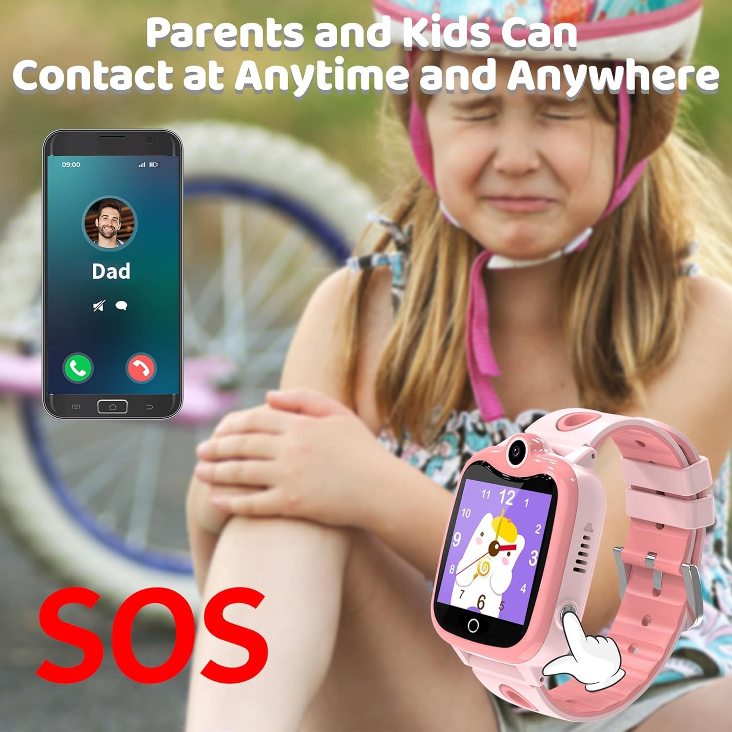 4G Smartwatch Bambini, Orologio Smartwatch Bambini con GPS Videochiamate Chiamate Telefono, Orologio GPS Bambini Bambino IP68 Impermeabile Sveglia Giochi Modalità Classe Regalo per Ragazzo Ragazza