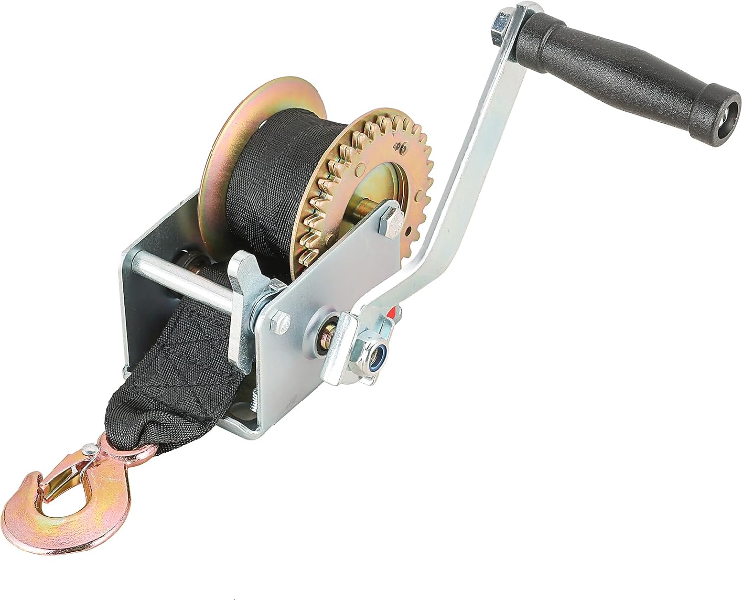 DASBET Heavy-Duty Hand Winch with 16FT Strap for Trailers & Boats