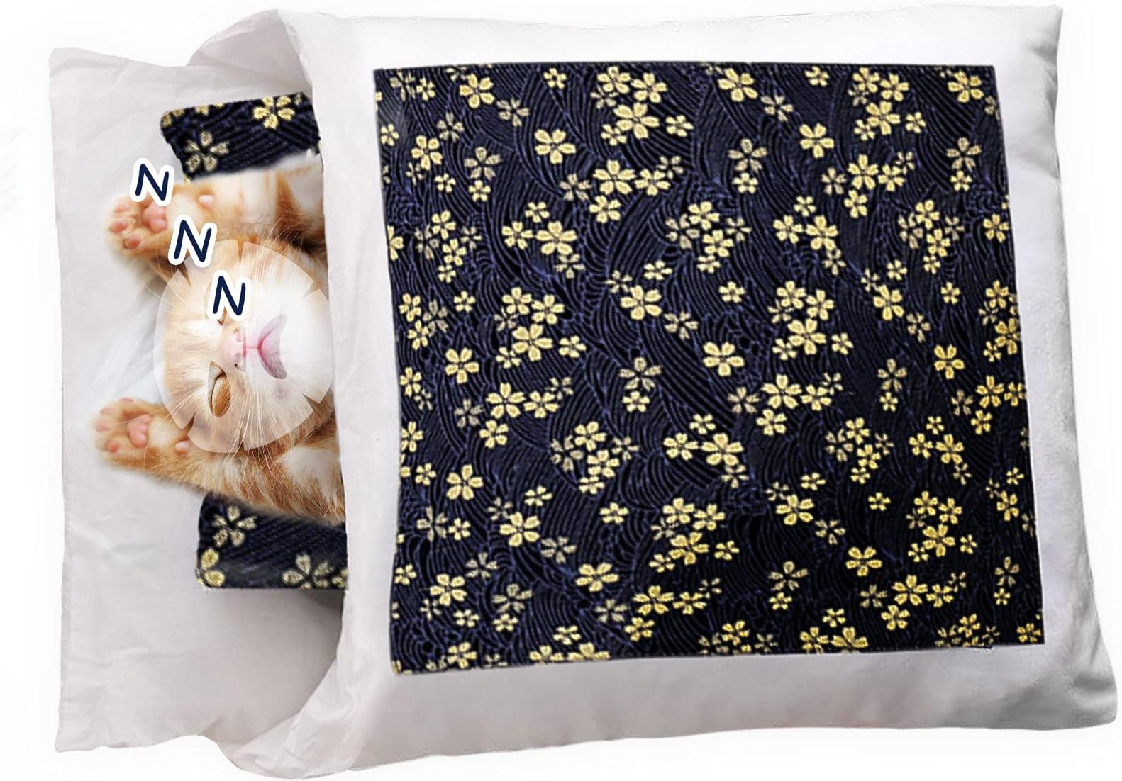 NIBESSER Cat Sleeping Bag, Self Warming Cat Bed Cave, Covered Cat Bed for Indoor Cats, Small Pet Bed, Cozy Kitten Bed, Cute Cat Bed with Removable Pillow, Soft Pet Mat, Machine Washable Pet Cave Bed