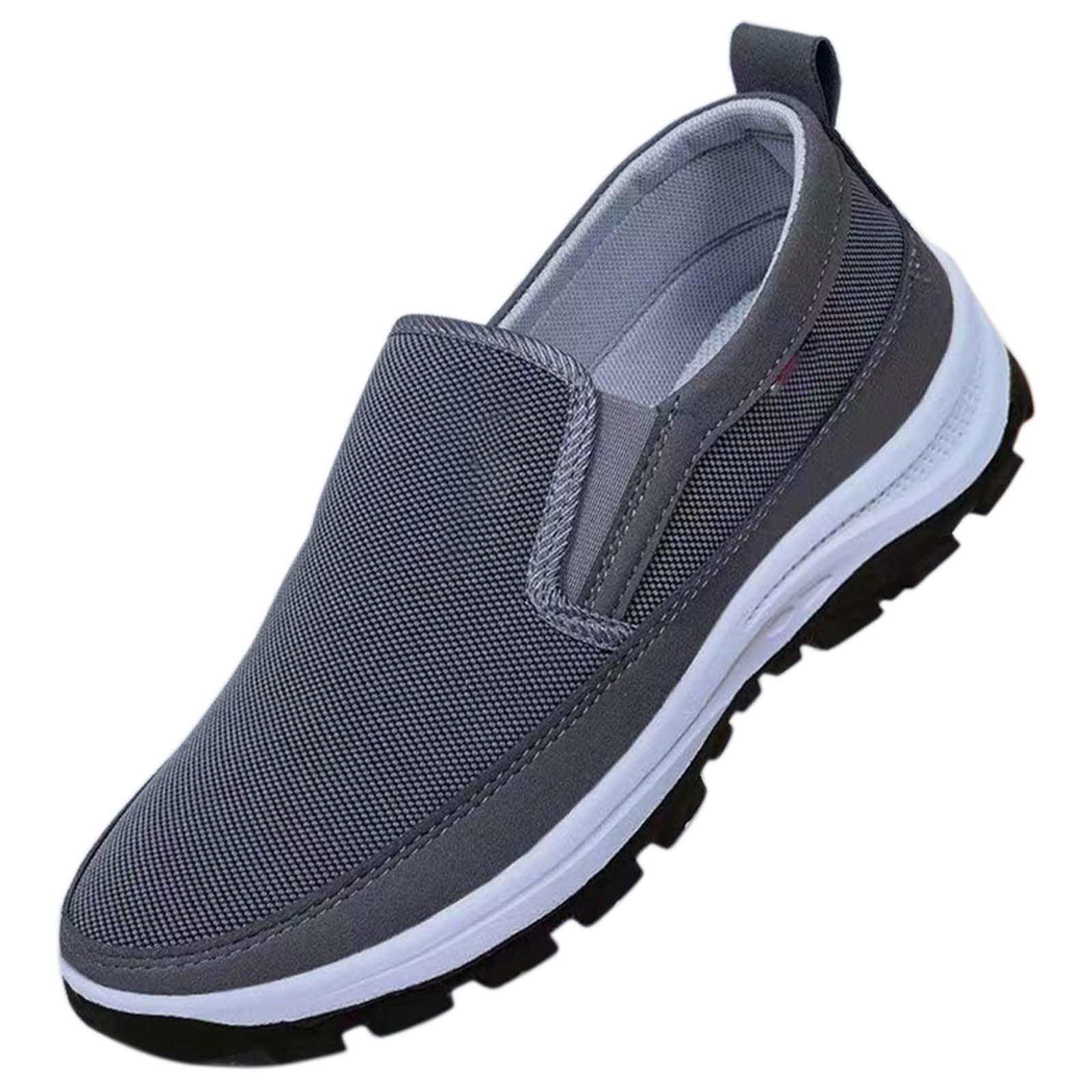 AZMAHT Zapatillas Hombre sin Cordones Zapatos pies Anchos Hombre Zapatos para Pies Hinchados Hombre Calzado Ligero Zapatillas para Correr Transpirables