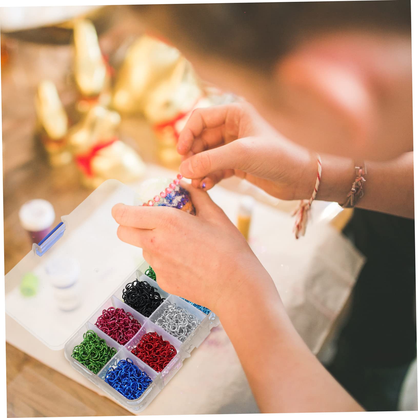 EXCEART 750piezas Anillos De Salto Abiertos Para Manualidades De Joyería Conectores De Pulsera y Collar Anillos De Bricolaje Accesorios De Joyería Coloridos