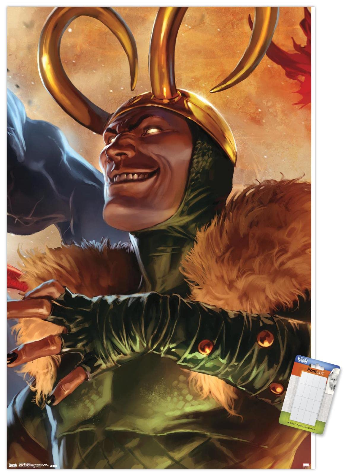 Poster Marvel Loki affiche murale couverture comics avec fixation - 7