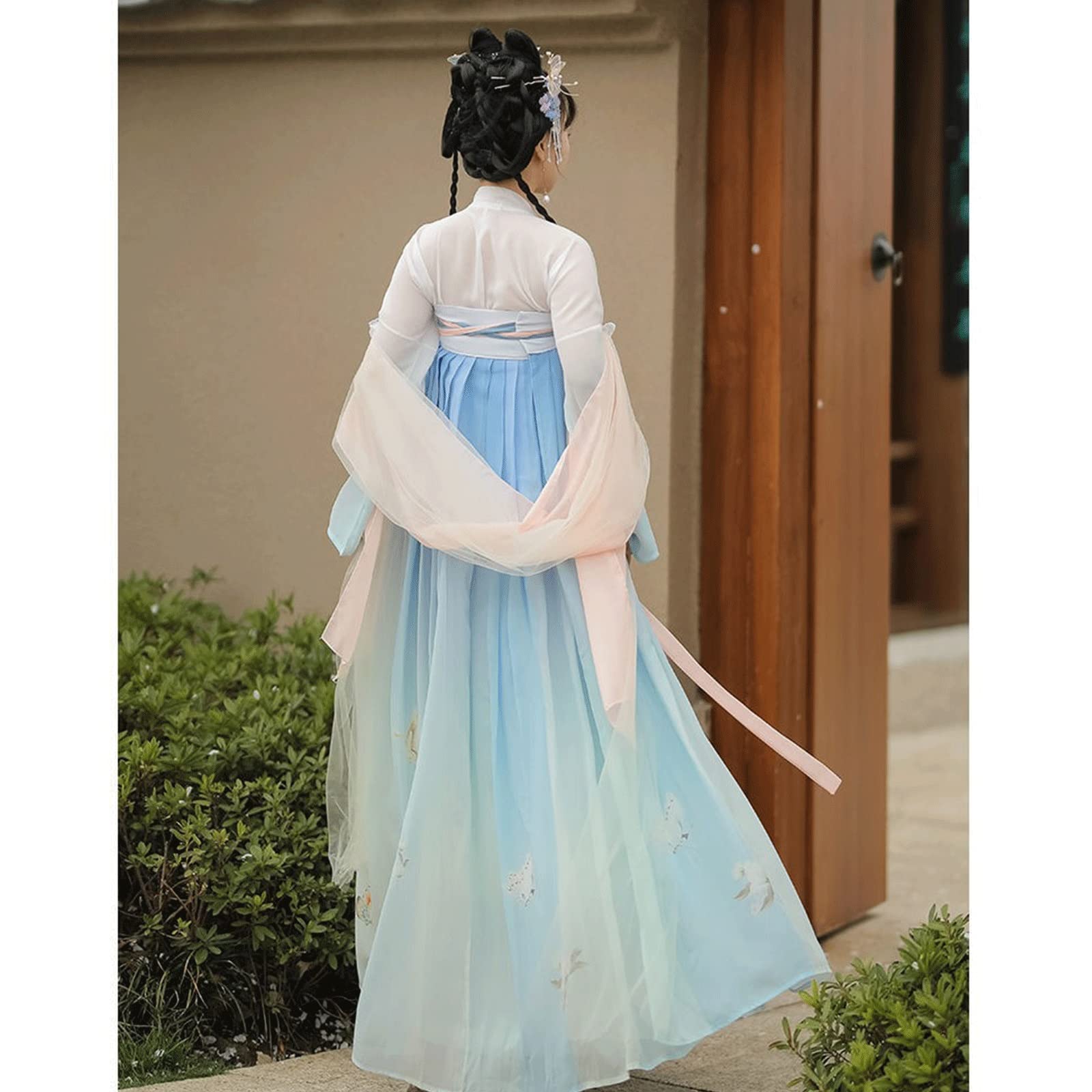 Kobiety ChińSki Tradycyjny StarożYtny Hanfu KsiężNiczka Taniec Ludowy Odzież Dla DorosłYch Przebranie Na Karnawał! (Color : B, Size : M=156-161cm)